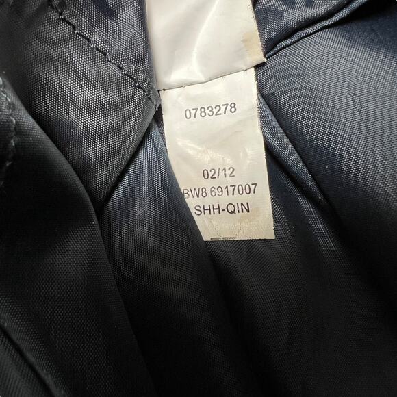 Tommy Hilfiger Tote Black Fabric Bag Allover Monogram Pockets Preppy Shopper - Picture 10 of 15